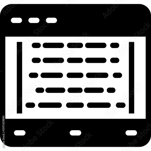 Coding Glyph Icon