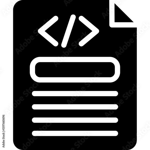 Code Object Glyph Icon