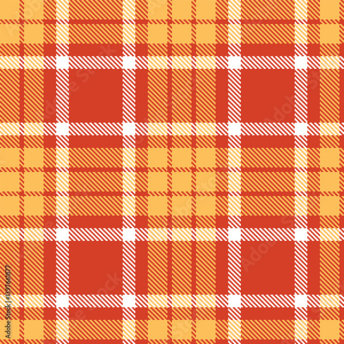Elegant Seamless Tartan featuring Dusty deep orange and Iridescent butterscotch Textile Design