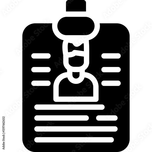 Identity Holder Glyph Icon
