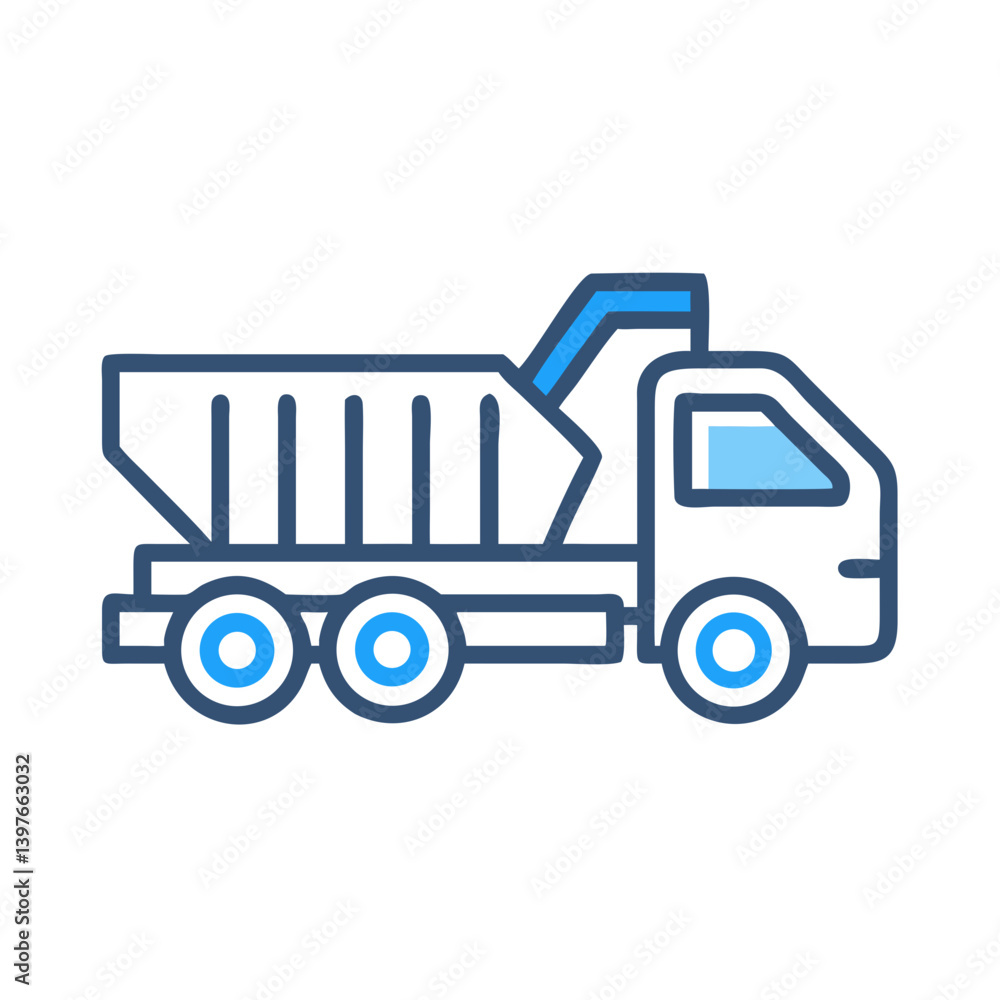 Dump Trailer Icon Design