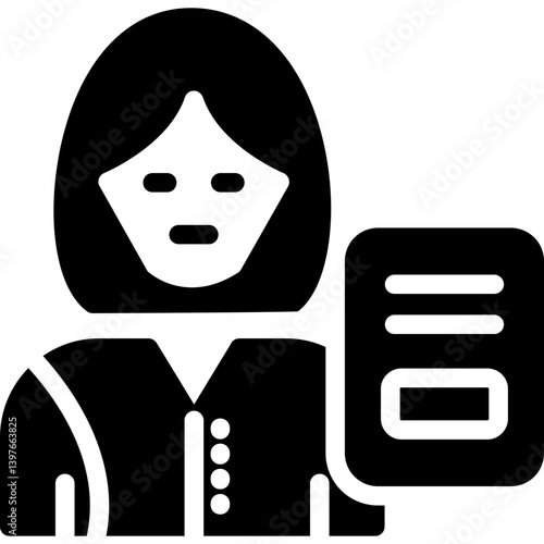 Librarian Glyph Icon