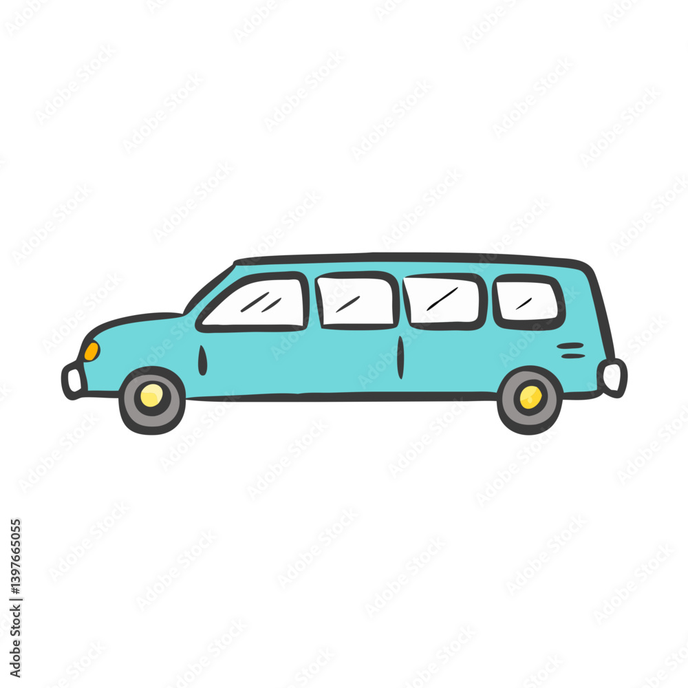 Fototapeta premium limousine icon, limousine vector illustration-simple illustration of limousine, perfect for limousine logos and icons