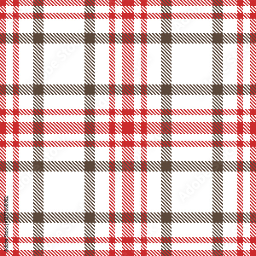 Elegant Highland white & Iridescent scarlet Seamless Tartan Textile Design