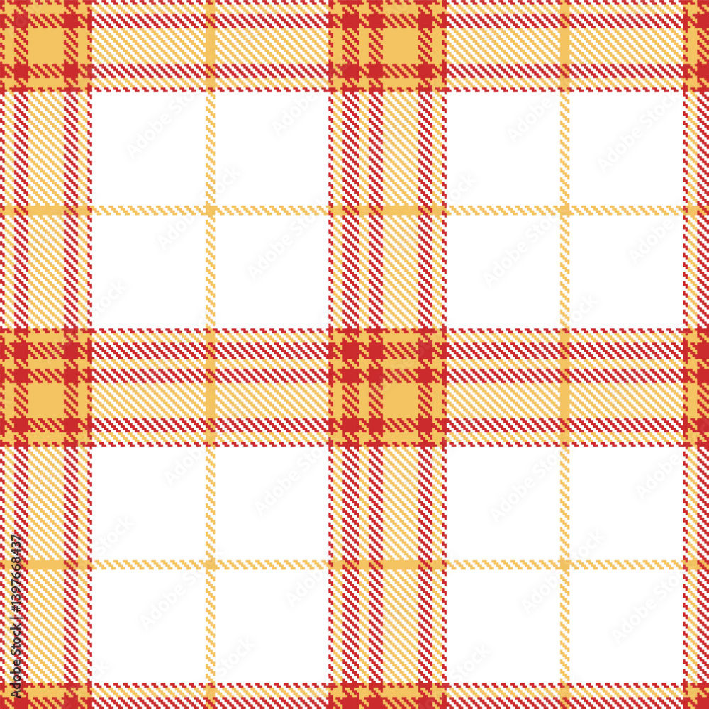 Plaid pattern seamless. Light scarlet & Vivid light mustard Tartan Textile Design. Plaid pattern seamless. Light scarlet & Vivid light mustard Tartan Textile Design.