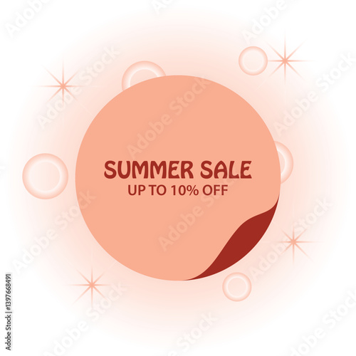 summer sale 10% off with 3d topical background leaves.vector illustration background design.