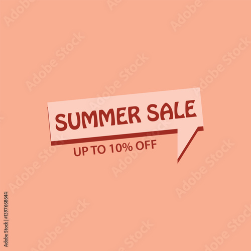 summer sale 10% off with 3d topical background leaves.vector illustration background design.