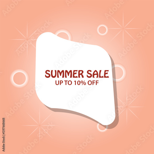 summer sale 10% off with 3d topical background leaves.vector illustration background design.