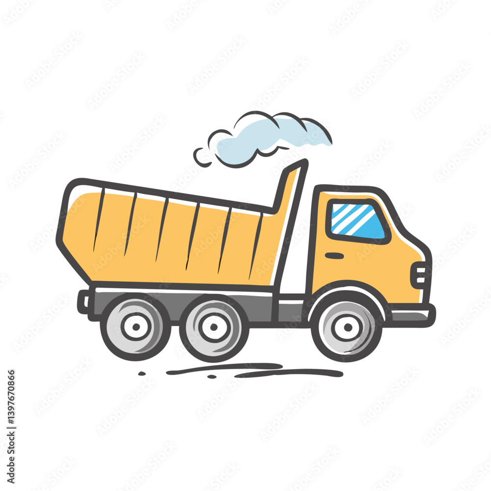 dump truck icon, dump truck vector illustration-simple illustration of dump truck, perfect for dump truck logos and icons
