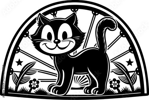 Powerful and captivating image of a wild cat in its natural environment, portraying strength, agility, and untamed beauty. Ideal for use in wildlife documentaries, nature-themed designs, conservation 