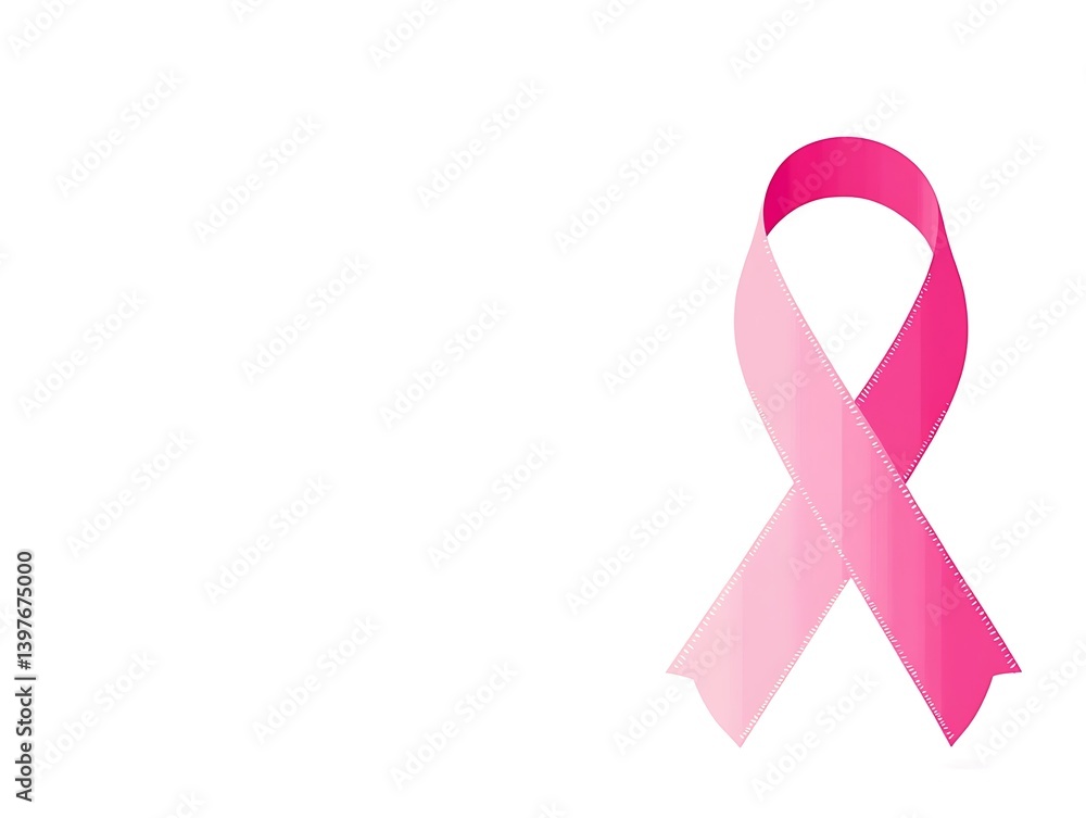 A pink ribbon depicting awareness and showing support for a cause A pink ribbon depicting awareness and showing support for a cause