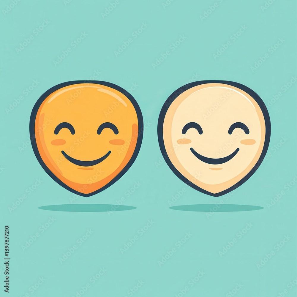 smiling depression smiling face silence concept. Smiley faces in cheerful colors on a light background. smiling depression smiling face silence concept. Smiley faces in cheerful colors on a light background.