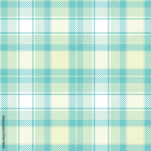 Wallpaper Mural Elegant Vibrant pale aqua & Vintage seafoam blue Seamless Tartan Textile Design Torontodigital.ca