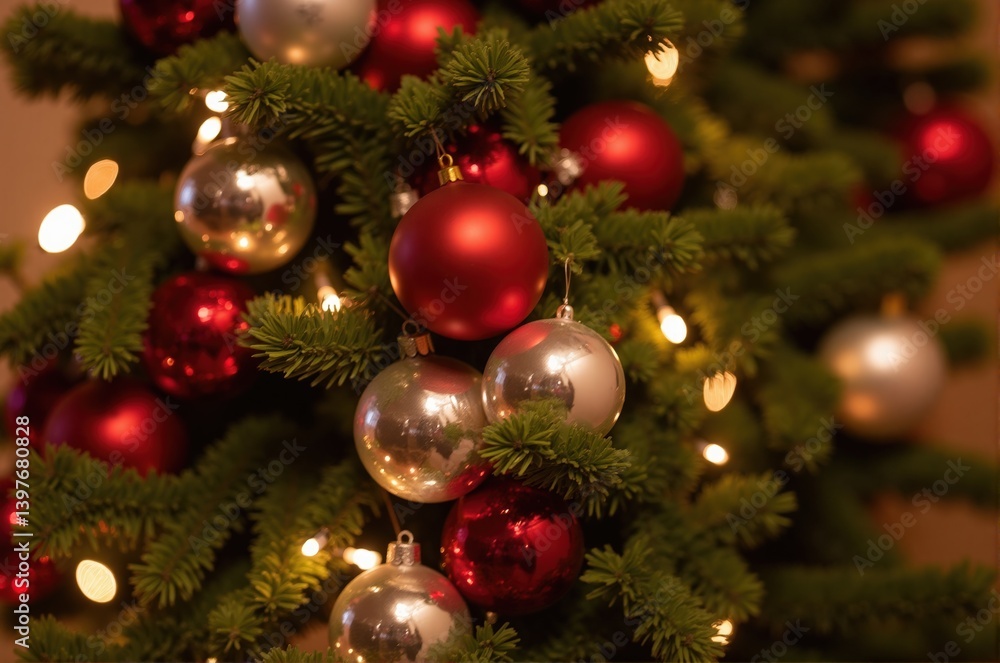 Fototapeta premium A fashionable woman in her 40s with a bob haircut smirks while reading from her tablet, dressed in a pinstripe blazer and silk camisole. A branded perfume box rests on a mirrored table. Moody, high-co