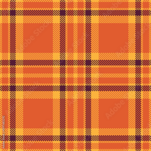 Autumn butterscotch Tartan patterns fabric texture. Elegant Dusky brick orange Seamless Tartan