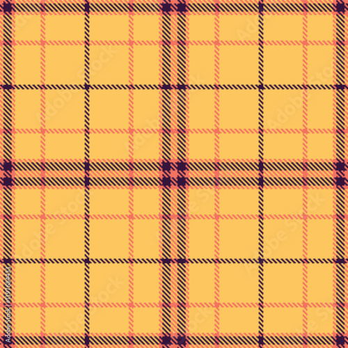 Elegant Seamless Tartan featuring Rich salmon and Rich butterscotch Textile Design