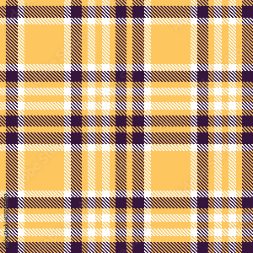 Plaid pattern seamless. Dark butterscotch & Light white Tartan Textile Design. 