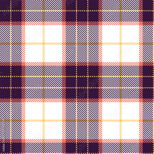 Plaid pattern seamless. Highland eggplant & Neon butterscotch Tartan Textile Design. 