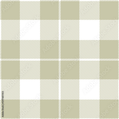 Pale white Tartan patterns fabric texture. Elegant Dusky putty Seamless Tartan