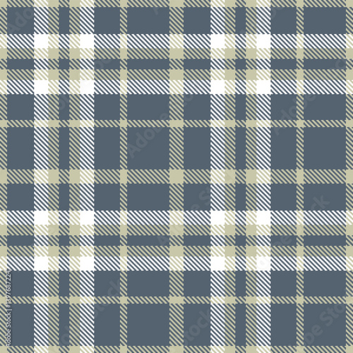 Vibrant putty Seamless Tartan with Deep slate accents Textile Design