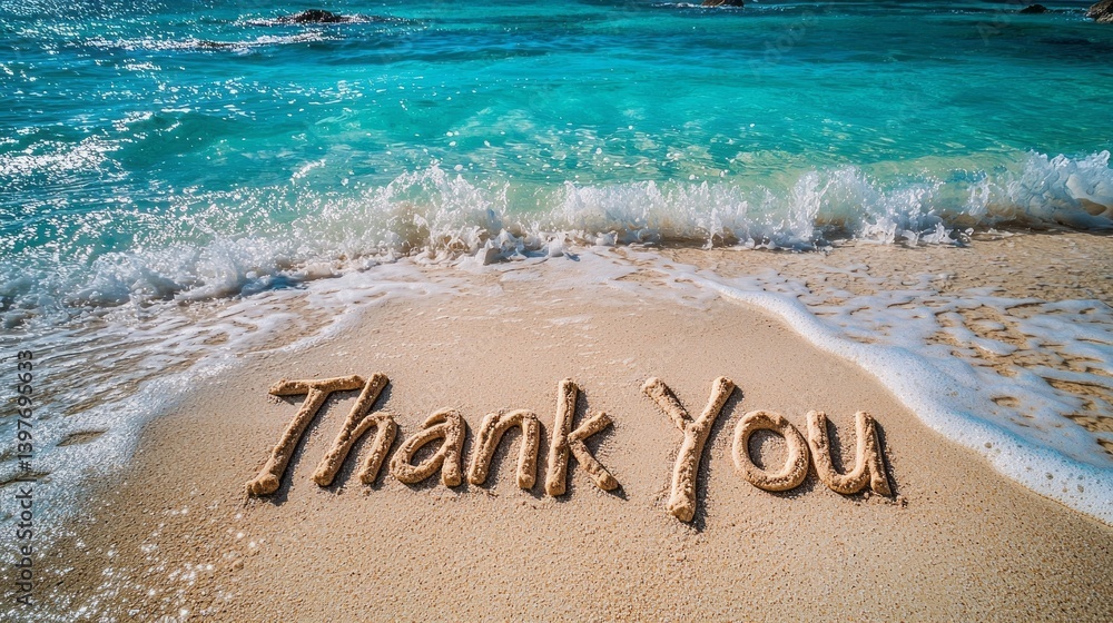 Fototapeta premium A beach with the words