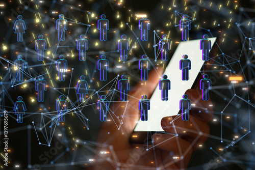 Global network. Blockchain....