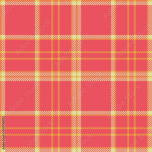 Classic butterscotch and Smoky faded red Seamless Tartan Textile Design