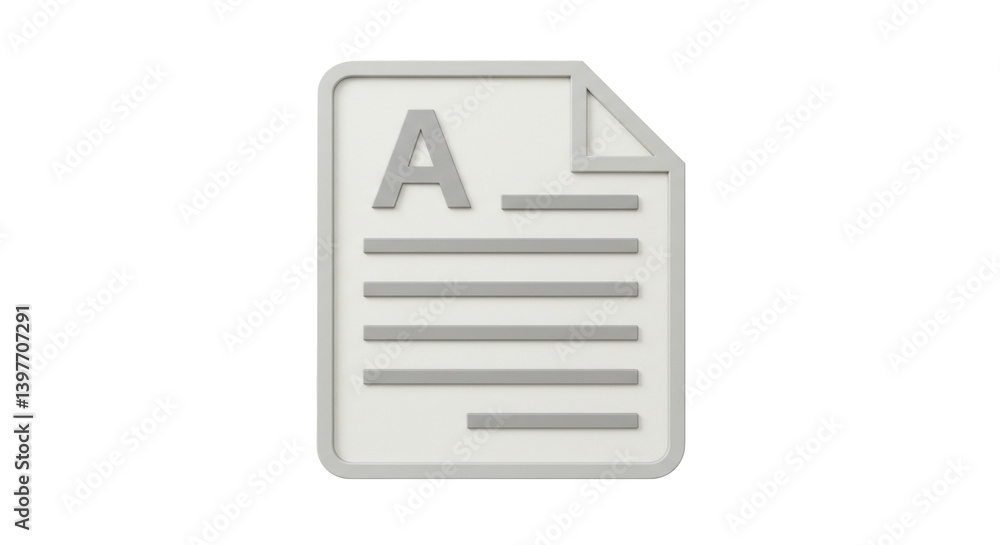 Isolated Document Icon Isolated Document Icon