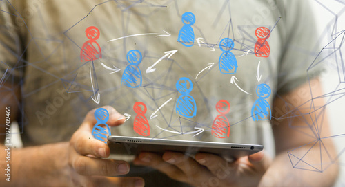Global network. Blockchain....