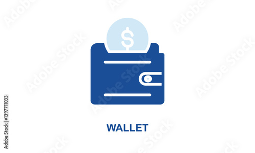 Wallet Vector Icon Isolated On White Background