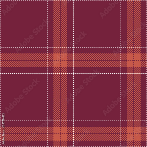 Light merlot Seamless Tartan with Muted white accents Textile Design
