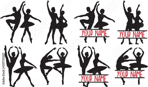 Couple Ballet Dancing, Ballerina Monogram, Ballet Dancer