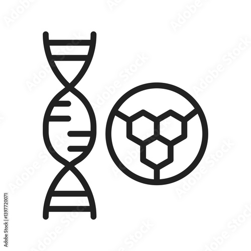 DNA icon vector image. Suitable for mobile apps, web apps and print media.