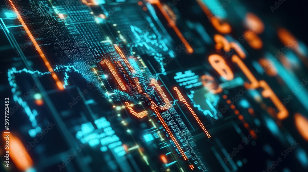 an abstract representation of import tariffs increasing, with virtual currency symbols and global logistics routes connected through augmented reality an abstract representation of import tariffs increasing, with virtual currency symbols and global logistics routes connected through augmented reality