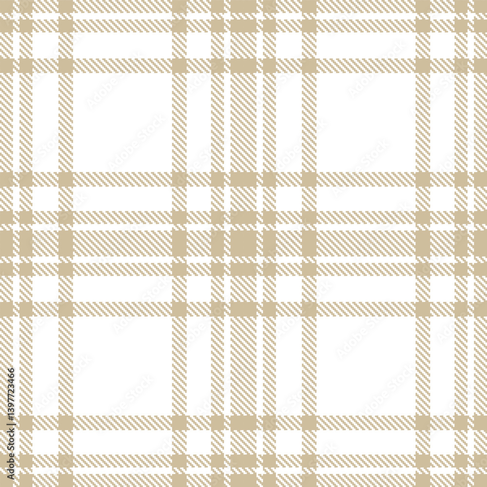 Obraz premium Traditional putty Tartan patterns fabric texture. Elegant Traditional white Seamless Tartan
