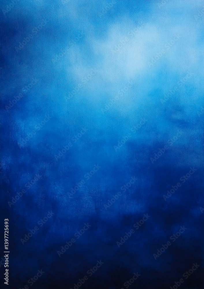Fototapeta premium Blue studio background with smooth texture and gradient shades from light to dark, creating depth and a serene look, ideal for banners and posters.