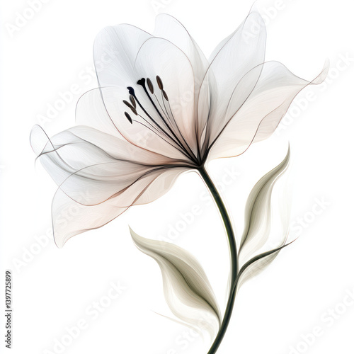 white flower on white background