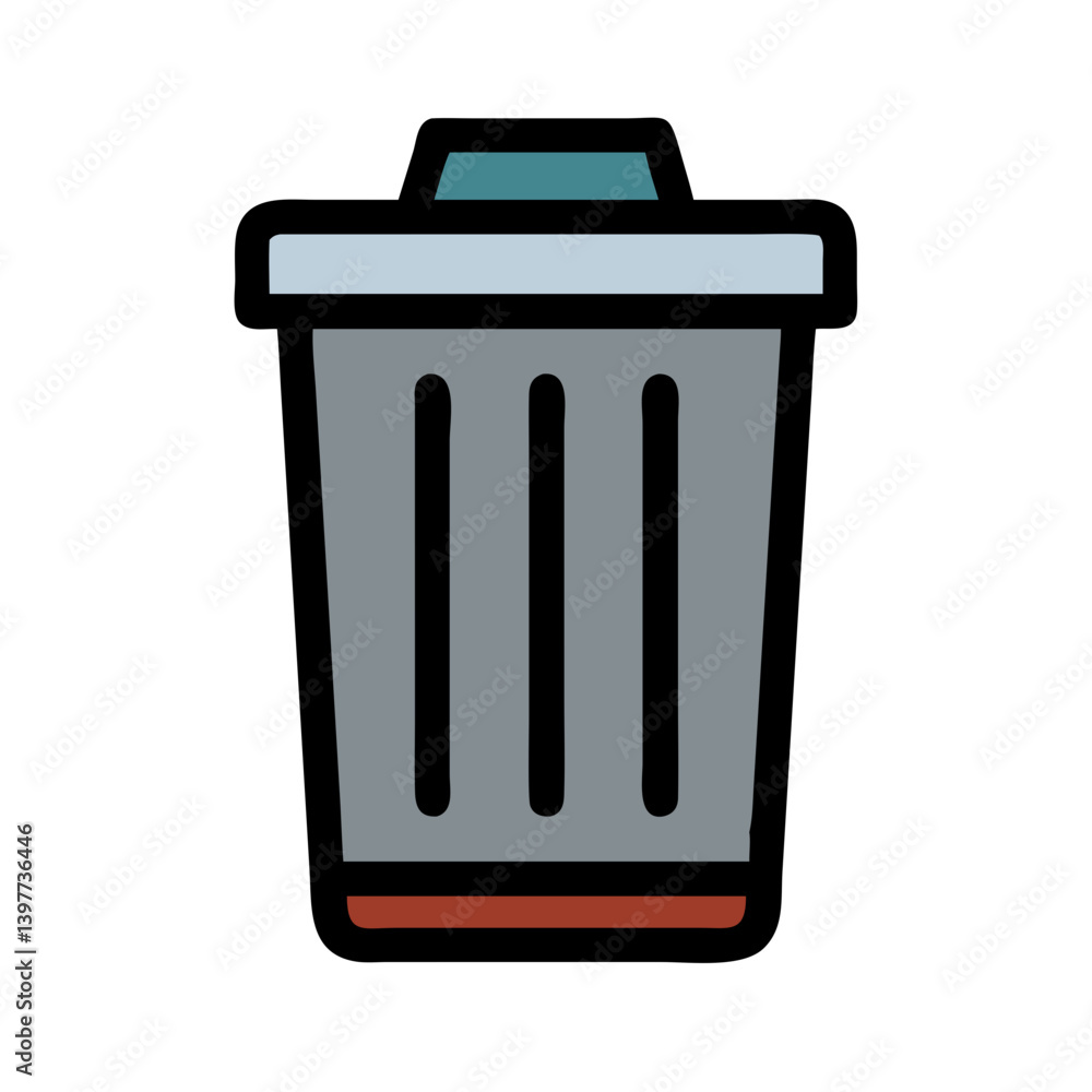 Trash Bin Icon Design for Waste Disposal Trash Bin Icon Design for Waste Disposal