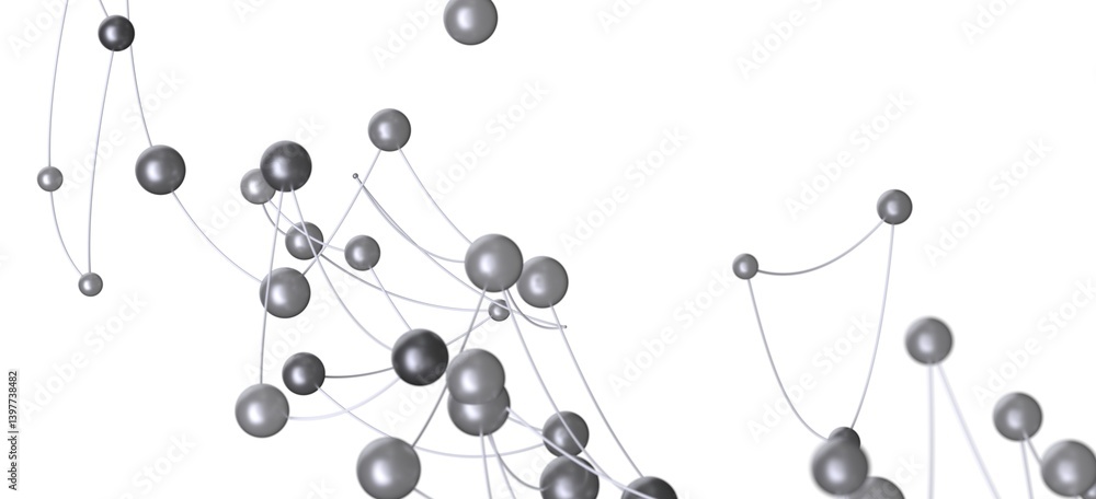 Modern abstract image of interconnected spheres. Ideal for tech, network, or connection concepts. Modern abstract image of interconnected spheres. Ideal for tech, network, or connection concepts.