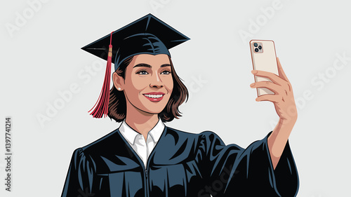 young female graduate holding diploma