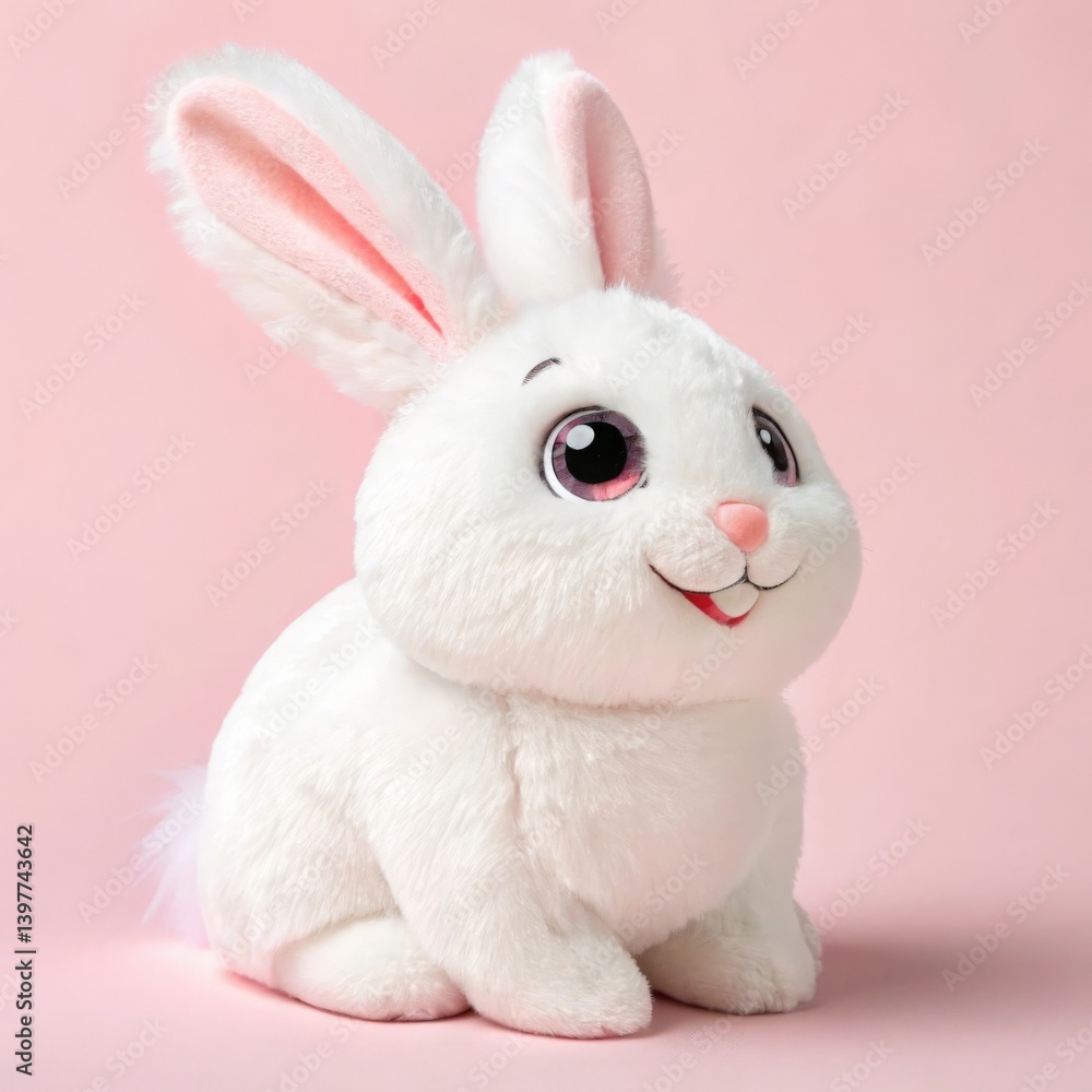 white rabbit on pink background white rabbit on pink background