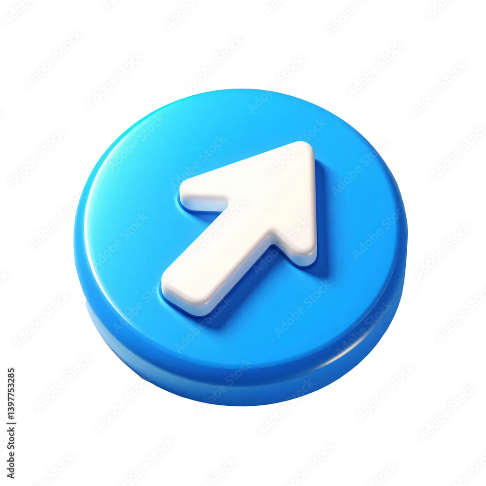 Up Arrow Icon in Blue Circle Up Arrow Icon in Blue Circle