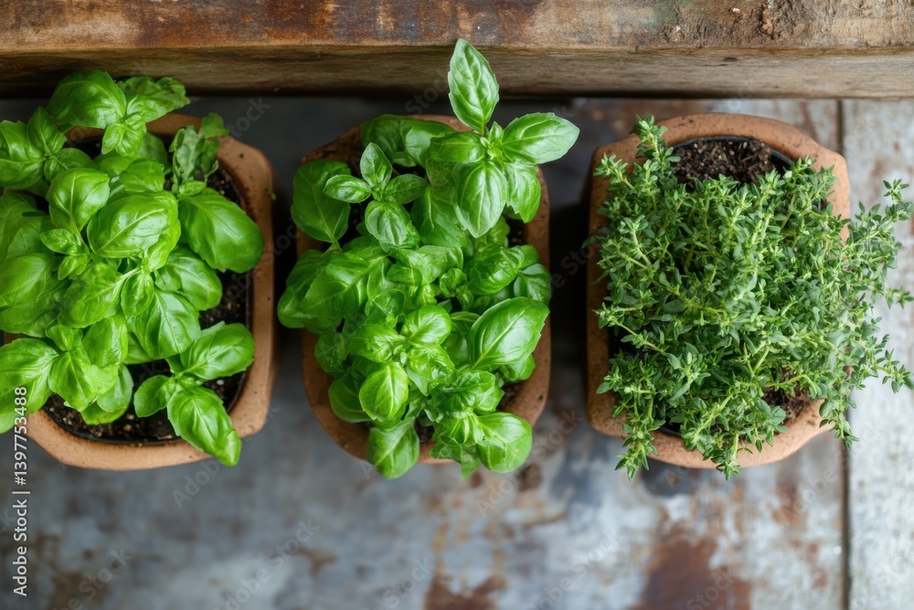 Farm-to-kitchen organic herbs with earthy styling Farm-to-kitchen organic herbs with earthy styling
