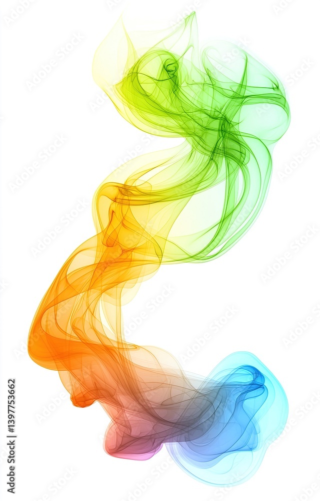 Fototapeta premium colorful smoke on white background