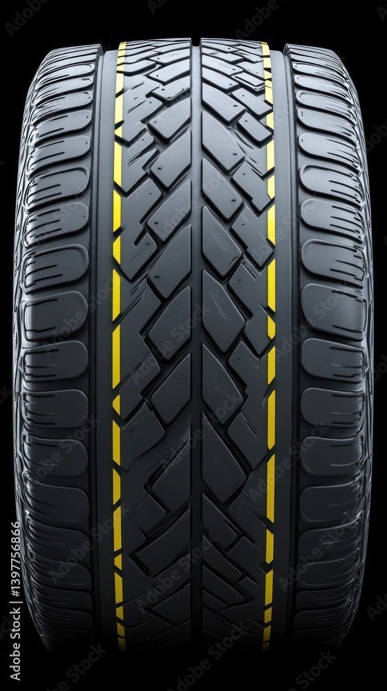 Close up detailed view of a new car tire design Close up detailed view of a new car tire design
