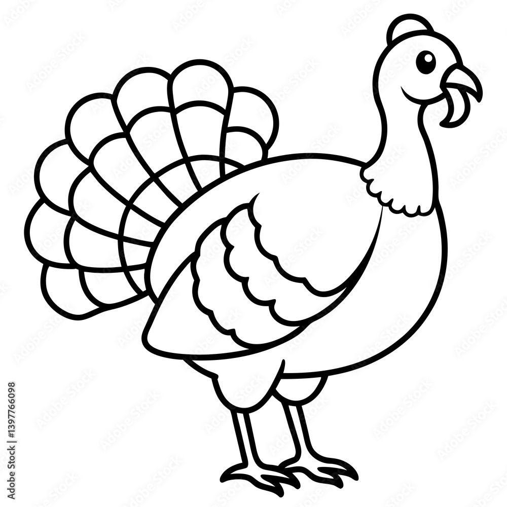 Modern Turkey Vector Art on White Modern Turkey Vector Art on White