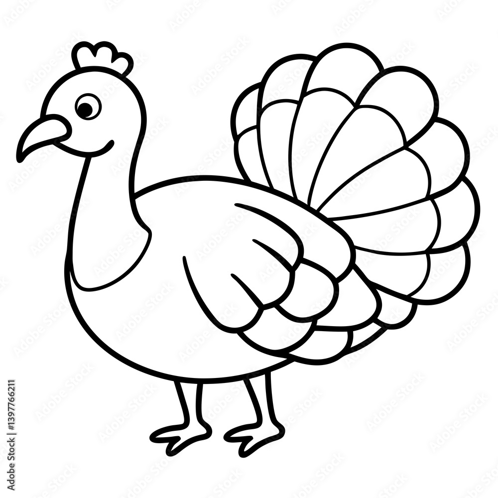 Modern Turkey Vector Art on White Modern Turkey Vector Art on White