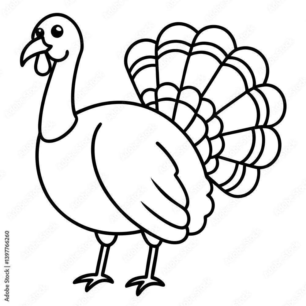 Modern Turkey Vector Art on White Modern Turkey Vector Art on White