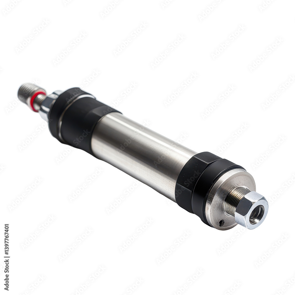 Fototapeta premium Pneumatic Cylinder isolated on white background