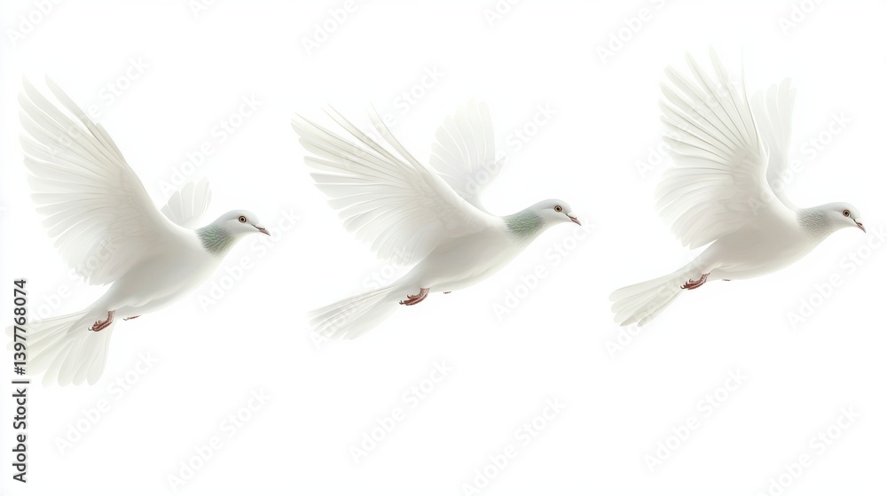 photo Flying pigeons. Flock (flight) of birds. Three Free birds isolated on a white background photo Flying pigeons. Flock (flight) of birds. Three Free birds isolated on a white background